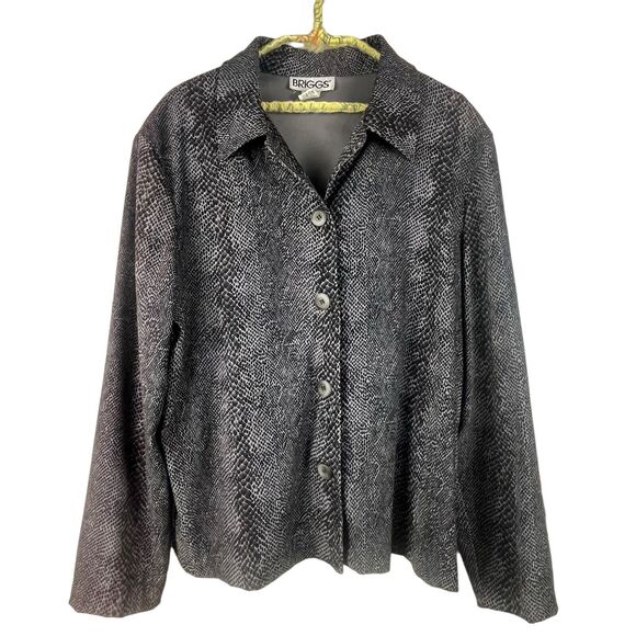 Vintage Snakeskin Print Blazer Jacket Size L Glam Rocker Mob Wife New NWT READ - Picture 1 of 16